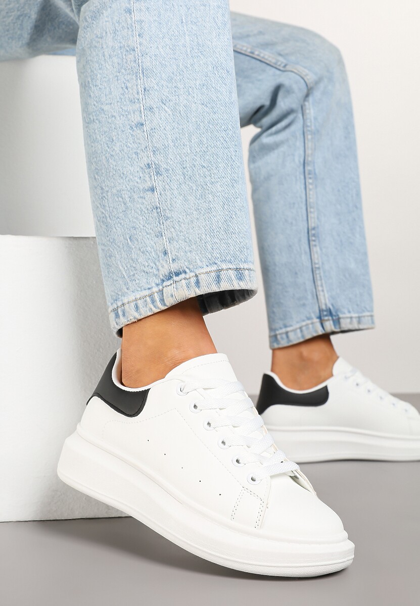 Sneakers Elanireth Alb cu negru 1