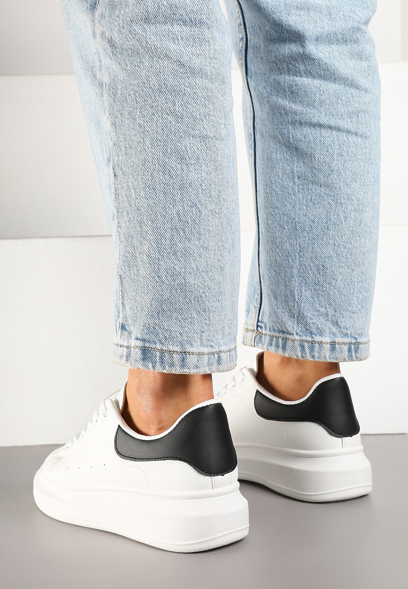 Sneakers Elanireth Alb cu negru 3