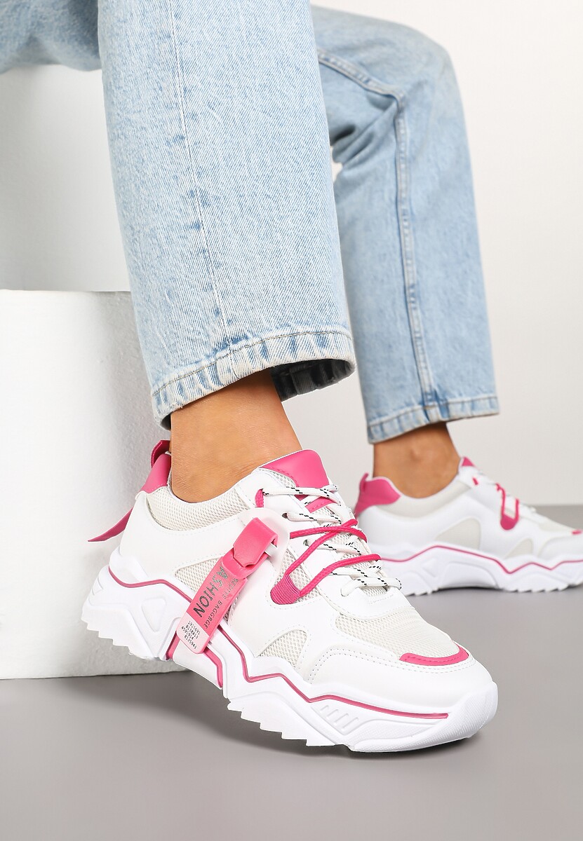 Sneakers Taneril Alb cu roz 2