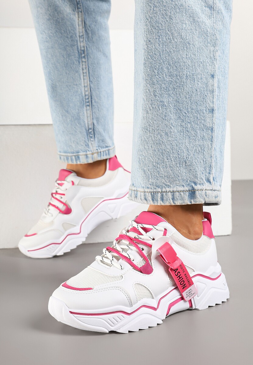 Sneakers Taneril Alb cu roz 3