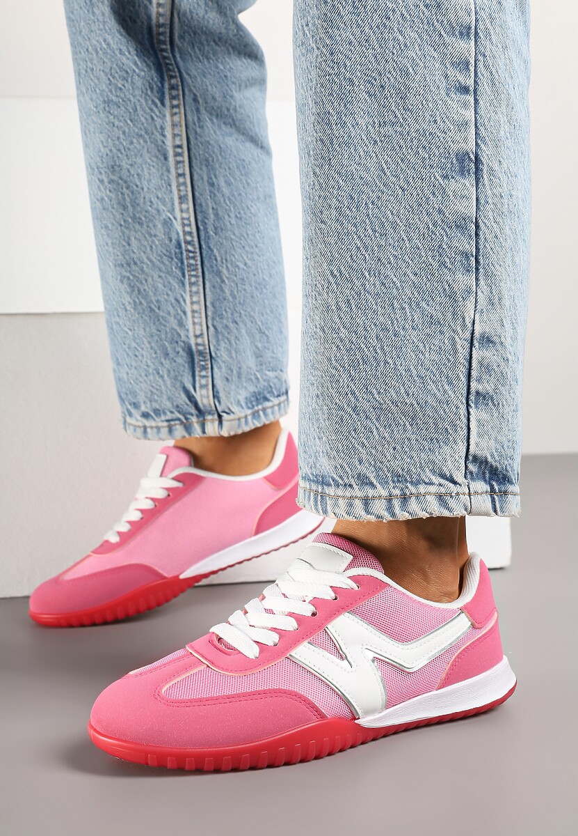 Różowe Sneakersy Klasyczne Tenisówki Istia 3