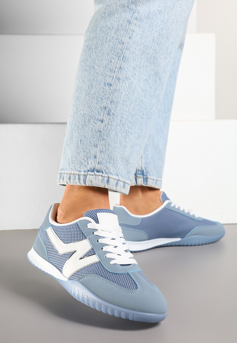 Niebieskie Sneakersy Klasyczne Tenisówki Istia 1