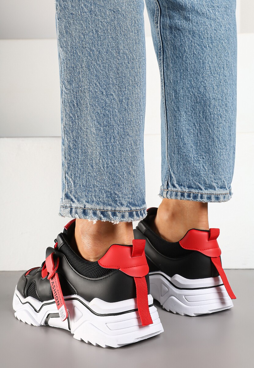 Sneakers Taneril Negru cu roșu 3