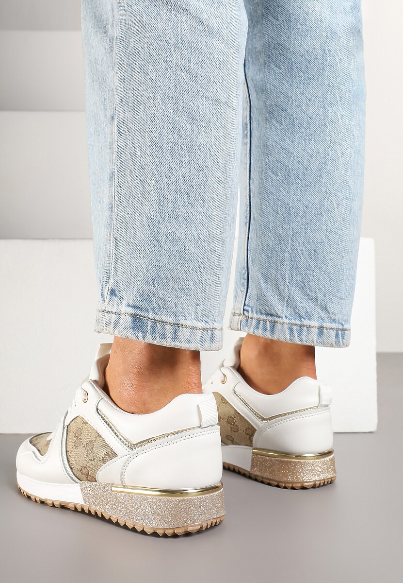 Sneakers Soltia Alb cu maro 3