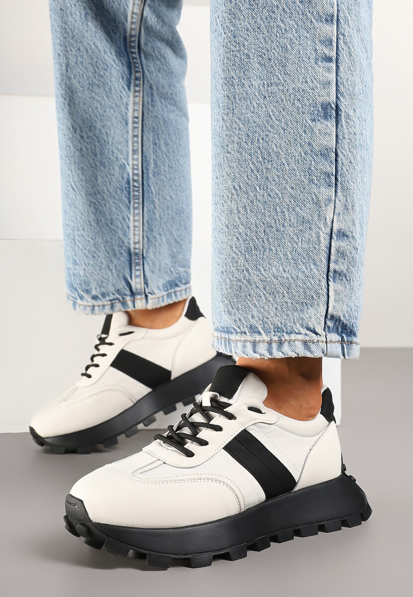 Sneakers Efalorena Bej cu negru 2