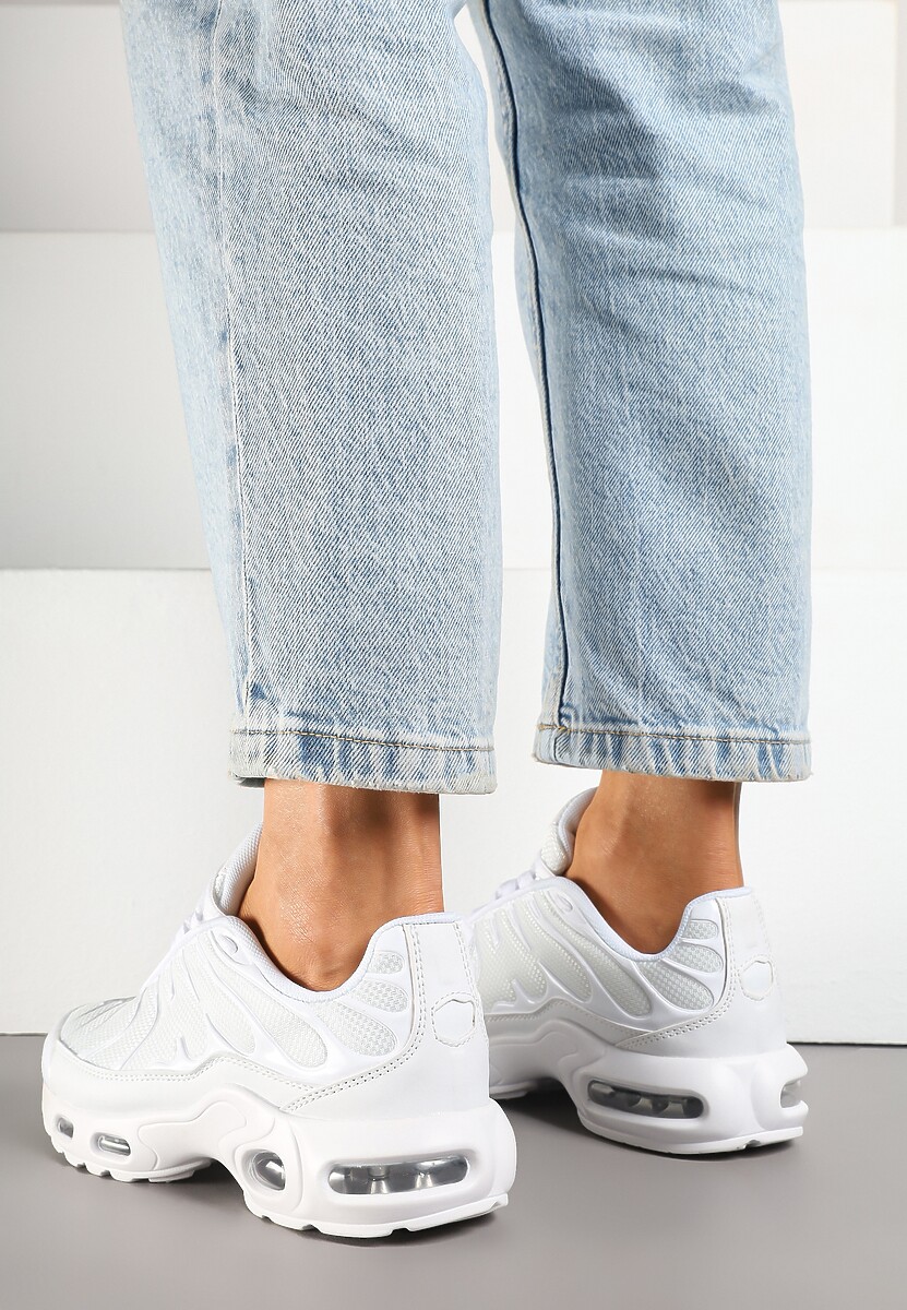 Białe Buty Sportowe Sneakersy z Geometrycznym Tłoczeniem Vulinea 3