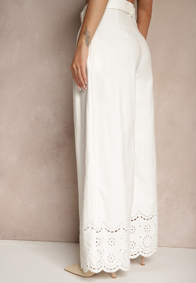 Pantaloni Lavsemi Albi 3