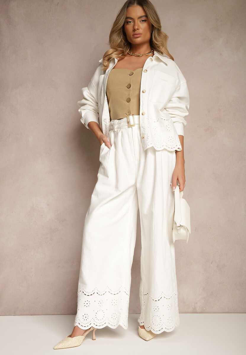Pantaloni Lavsemi Albi 2