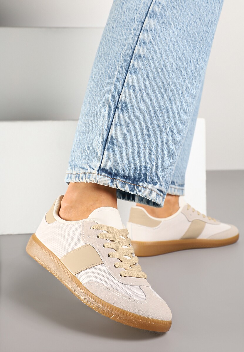 Beżowe Sneakersy Tenisówki w Kultowym Stylu Neolithaen 2