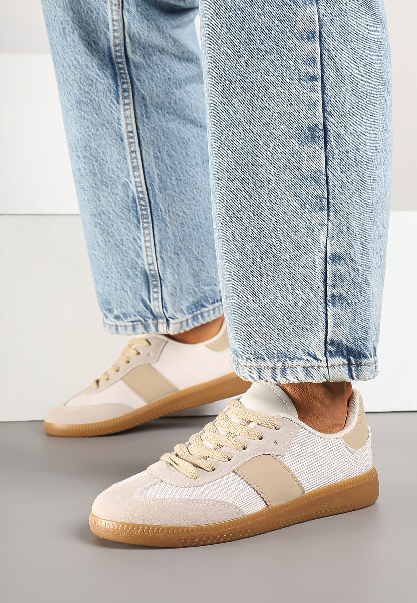 Beżowe Sneakersy Tenisówki w Kultowym Stylu Neolithaen 3