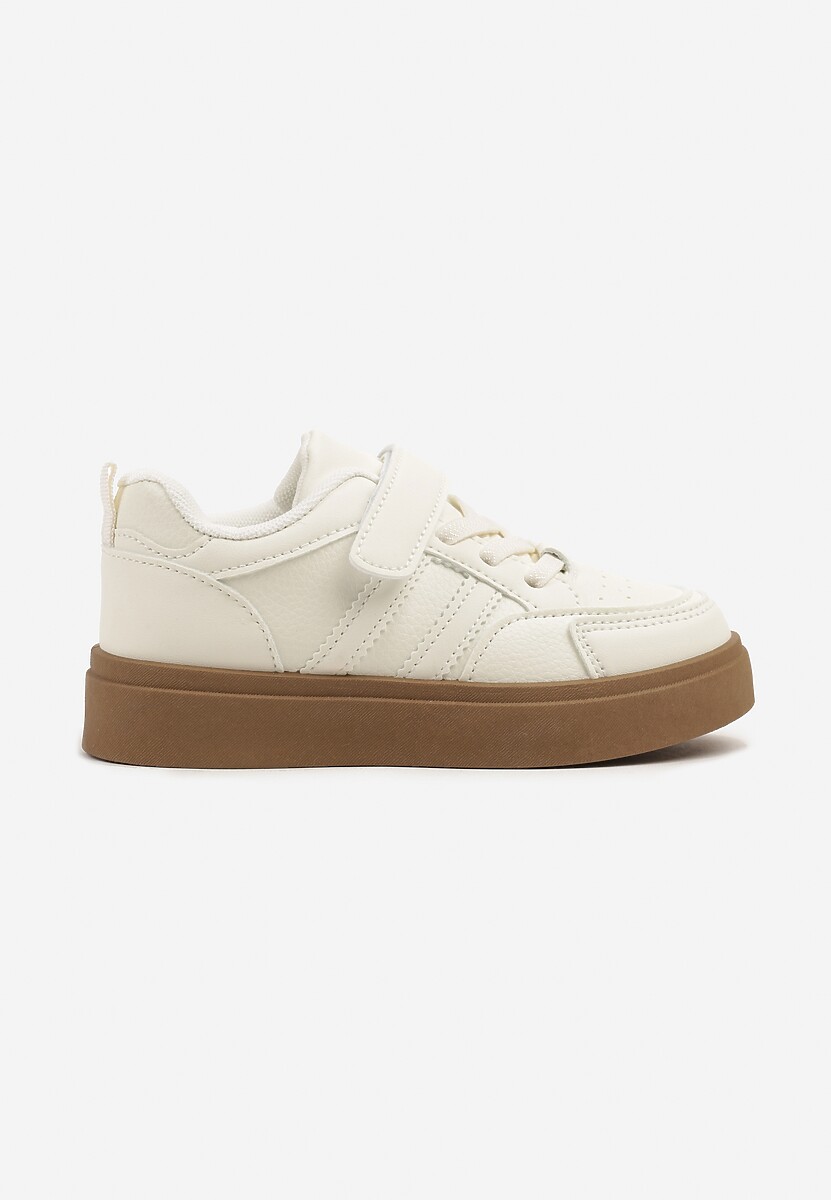 Białe Buty Sportowe Sneakersy z Geometrycznym Wzorem Erriti 1
