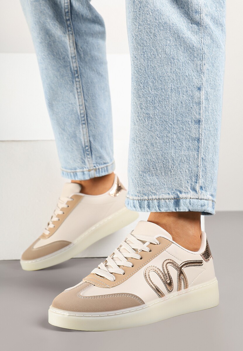 Sneakers Ailinne Bej închis 3