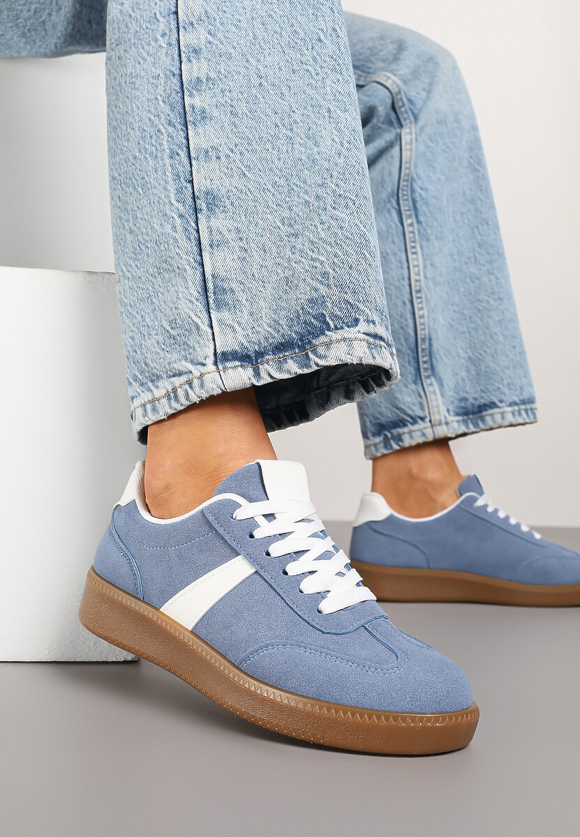 Niebieskie Sneakersy w Stylu Kultowych Tenisówek Gillifia 2