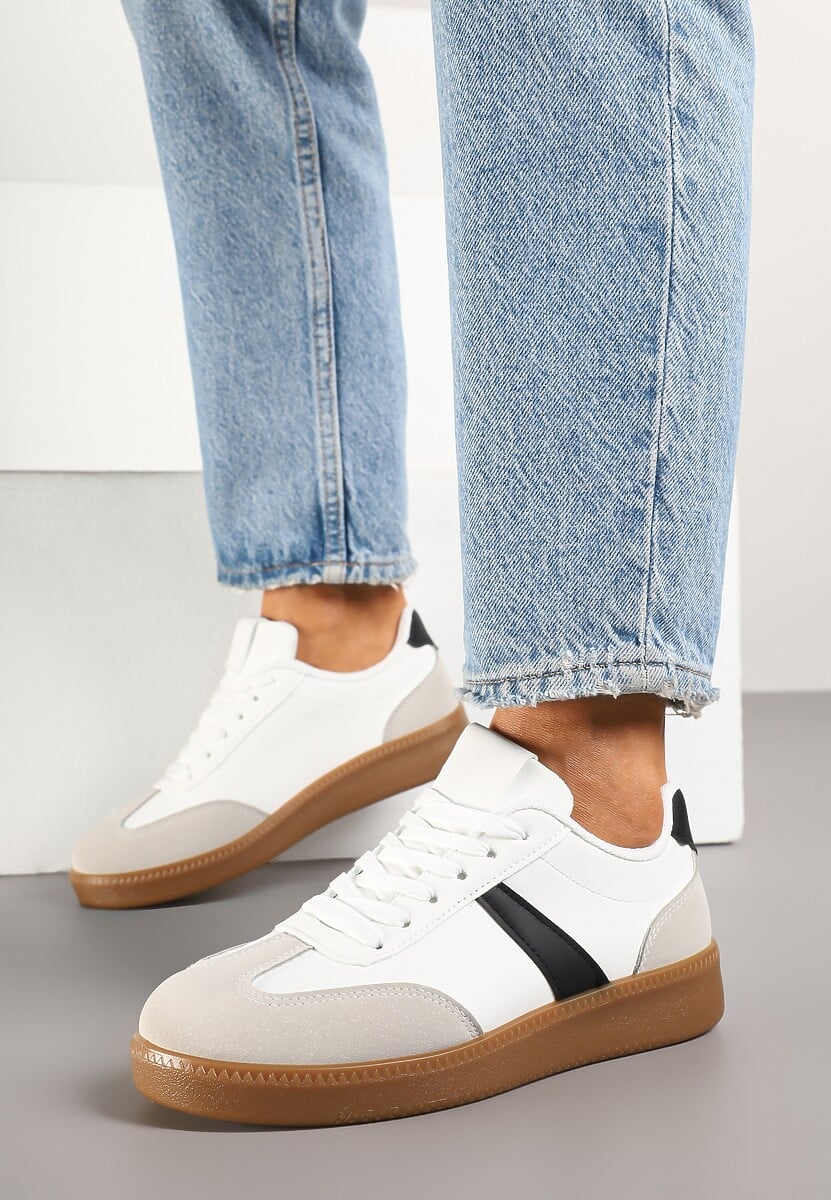Białe Sneakersy w Stylu Kultowych Tenisówek Gillifia 2