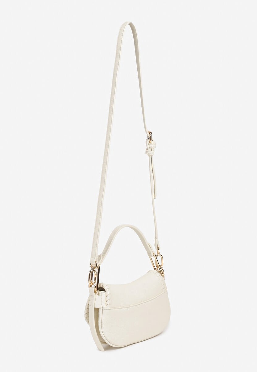 Beżowa Torebka Typu Bagietka z Dołączonym Paskiem Crossbody Nanoria 2