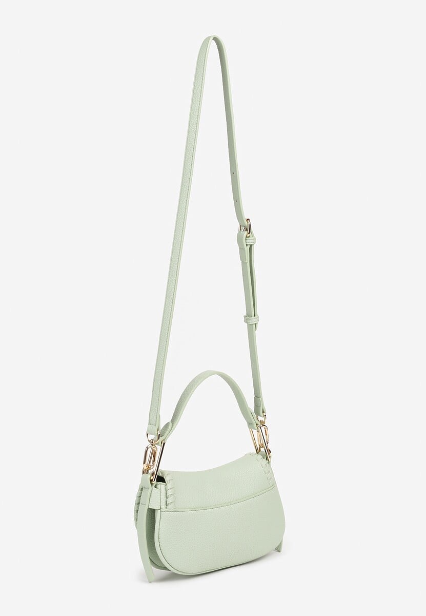 Zielona Torebka Typu Bagietka z Dołączonym Paskiem Crossbody Nanoria 2