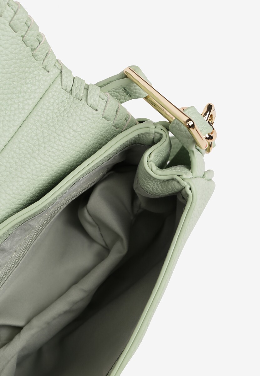 Zielona Torebka Typu Bagietka z Dołączonym Paskiem Crossbody Nanoria 3
