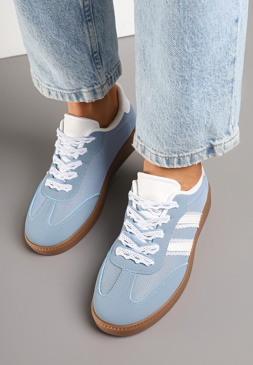 Niebieskie Sneakersy Tenisówki z Przeszyciami Lurivia 3