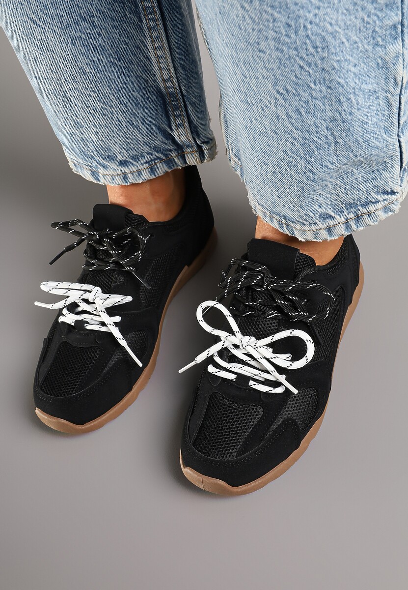Czarne Sneakersy z Podwójnymi Sznurówkami Terfitra 3