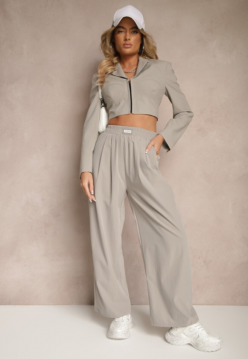 Pantaloni Naneriela Gri deschis 2