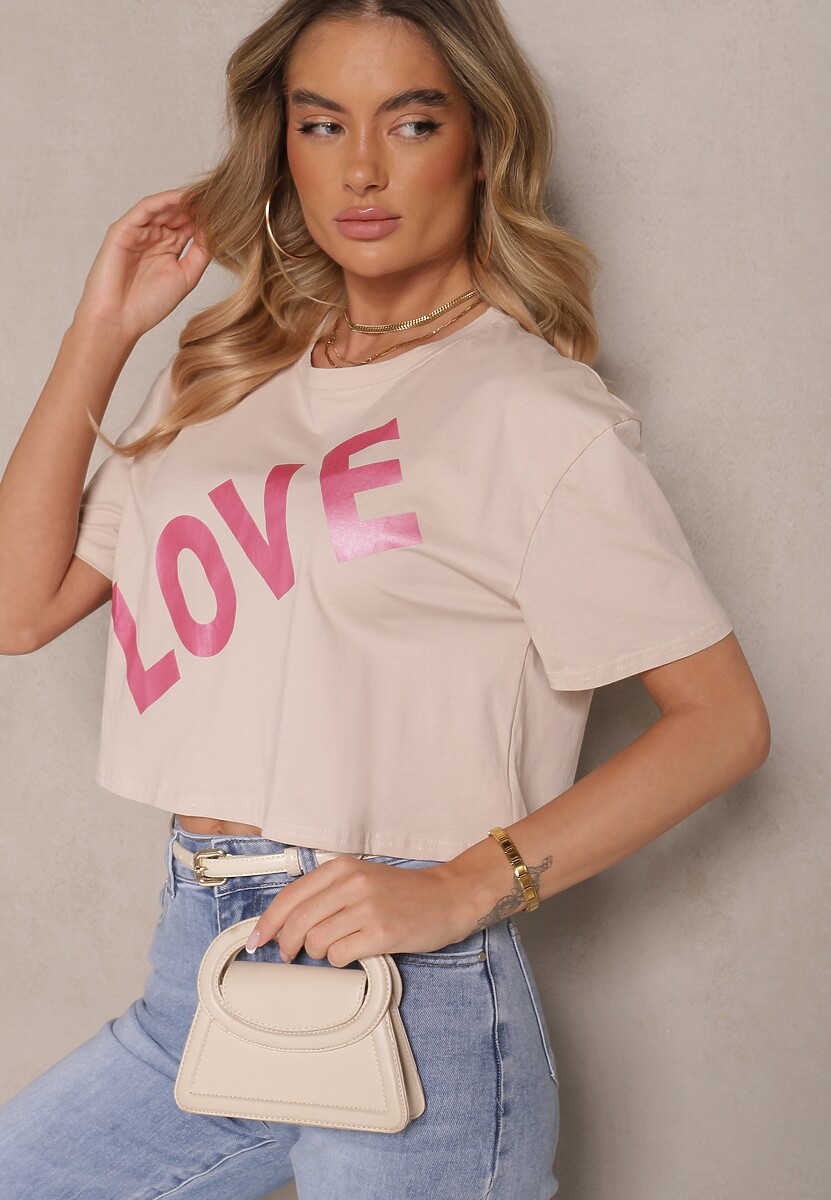 T-shirt Sanillva Bej închis 2