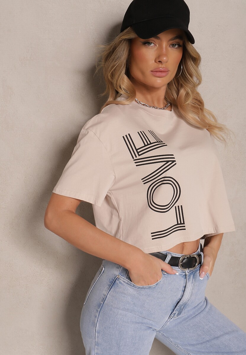 T-shirt Sannovia Bej închis 1