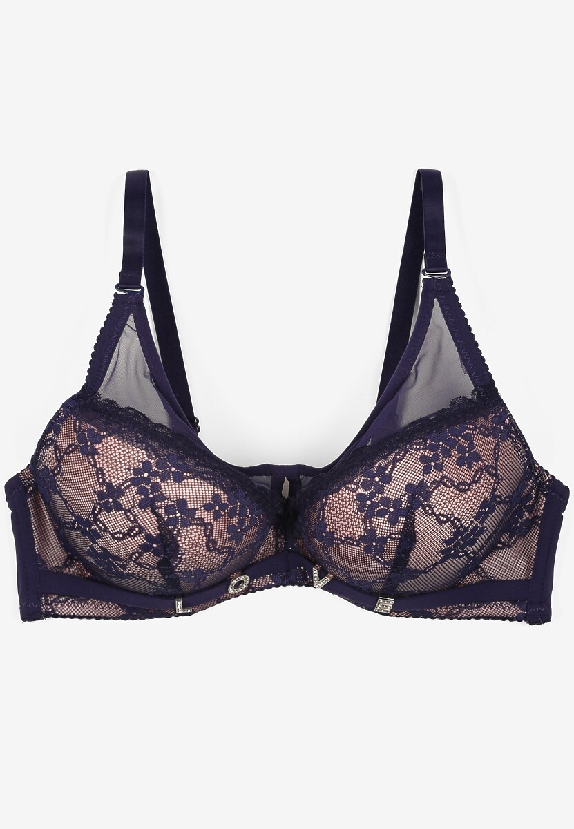Sutien Revalora Bleumarin cu roz 2