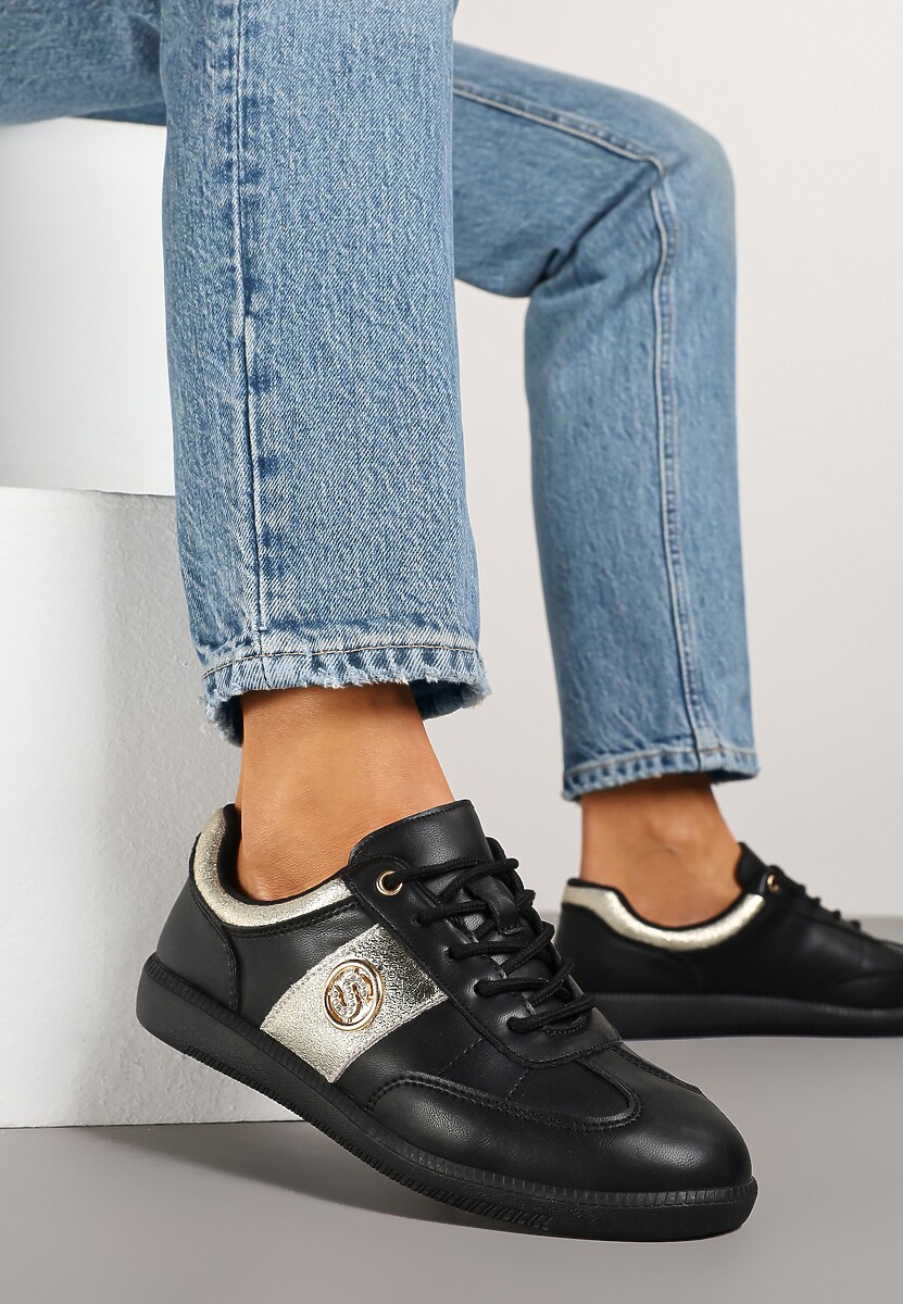 Sneakers Ollisena Negru cu argintiu 1