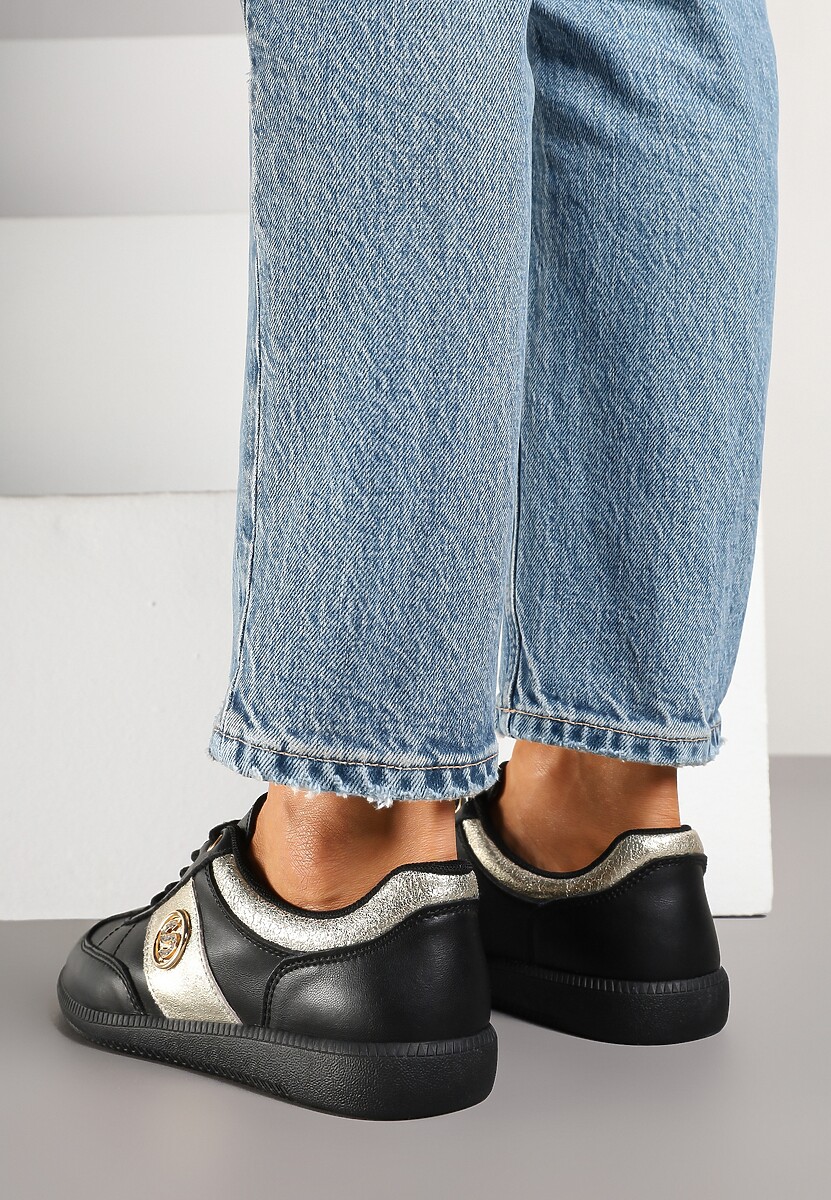 Sneakers Ollisena Negru cu argintiu 3
