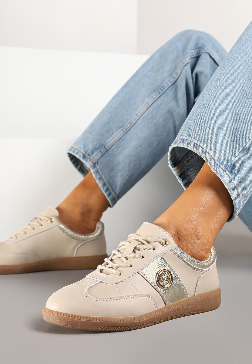 Sneakers Ollisena Bej închis 2