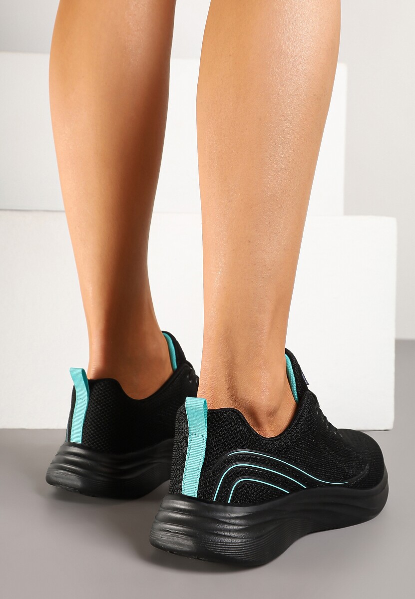 Czarno-Miętowe Buty Sportowe Sneakersy Zdobione Efektem Ombre Banelissa 3