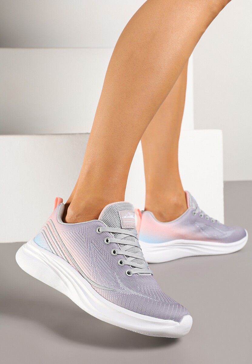 Jasnoszare Buty Sportowe Sneakersy Zdobione Efektem Ombre Banelissa 2