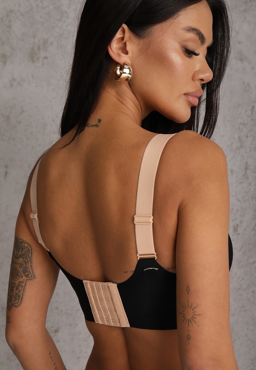 Czarny Biustonosz z Zapięciem na Haftki Oledis 3