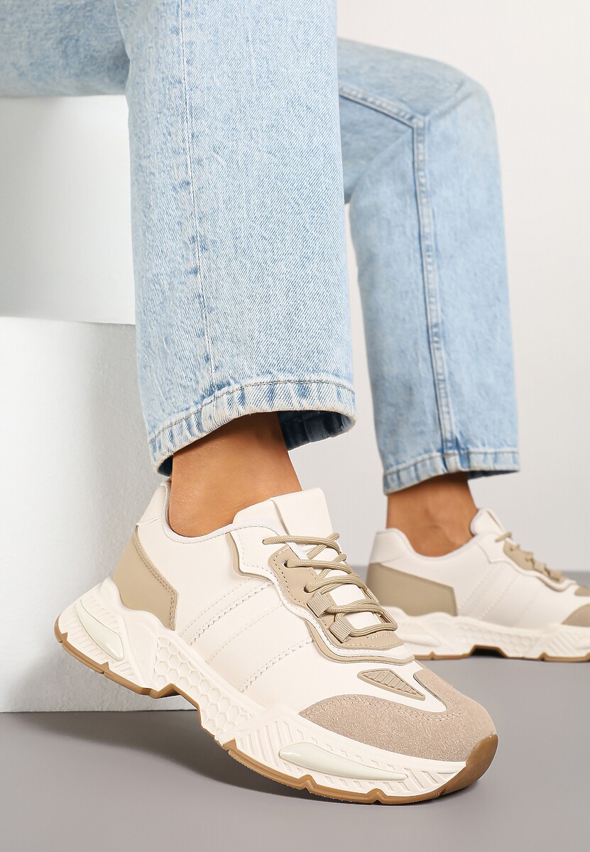Sneakers Isallena Bej închis 2