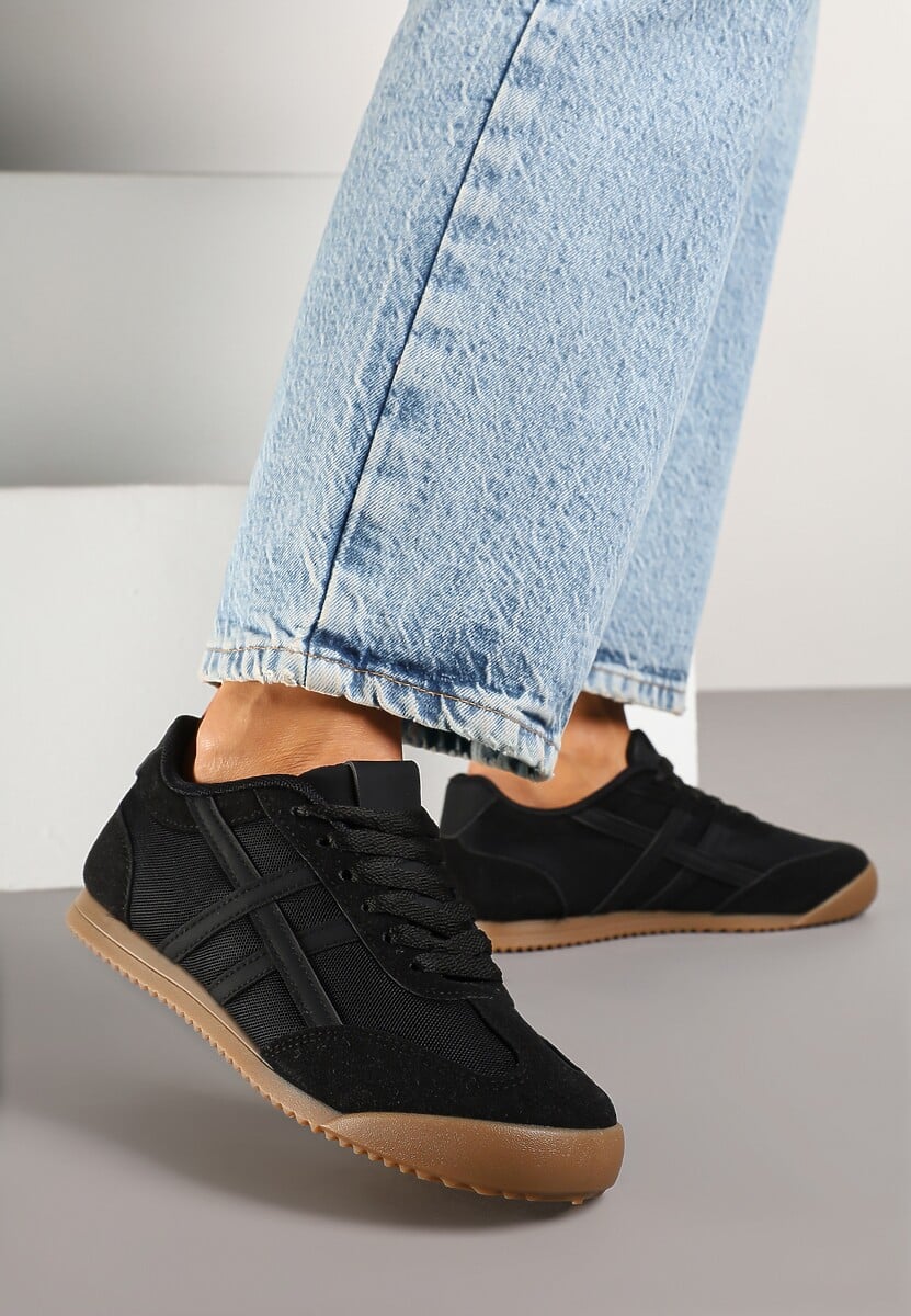 Czarne Sneakersy Typu Klasyczne Tenisówki Isnnoria 2