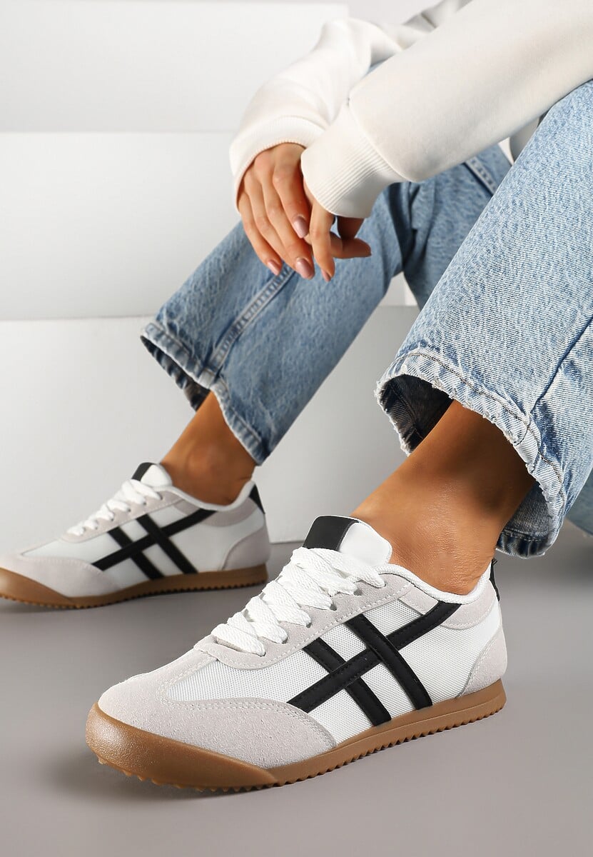 Białe Sneakersy Typu Klasyczne Tenisówki Isnnoria 2