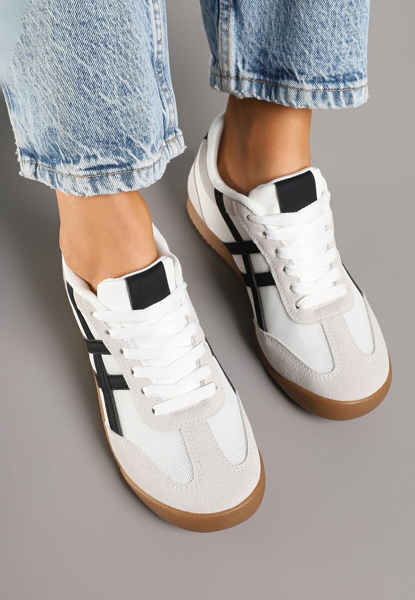 Białe Sneakersy Typu Klasyczne Tenisówki Isnnoria 3