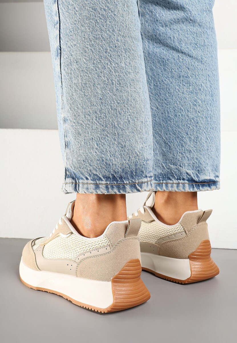 Sneakers Calgis Bej închis 3