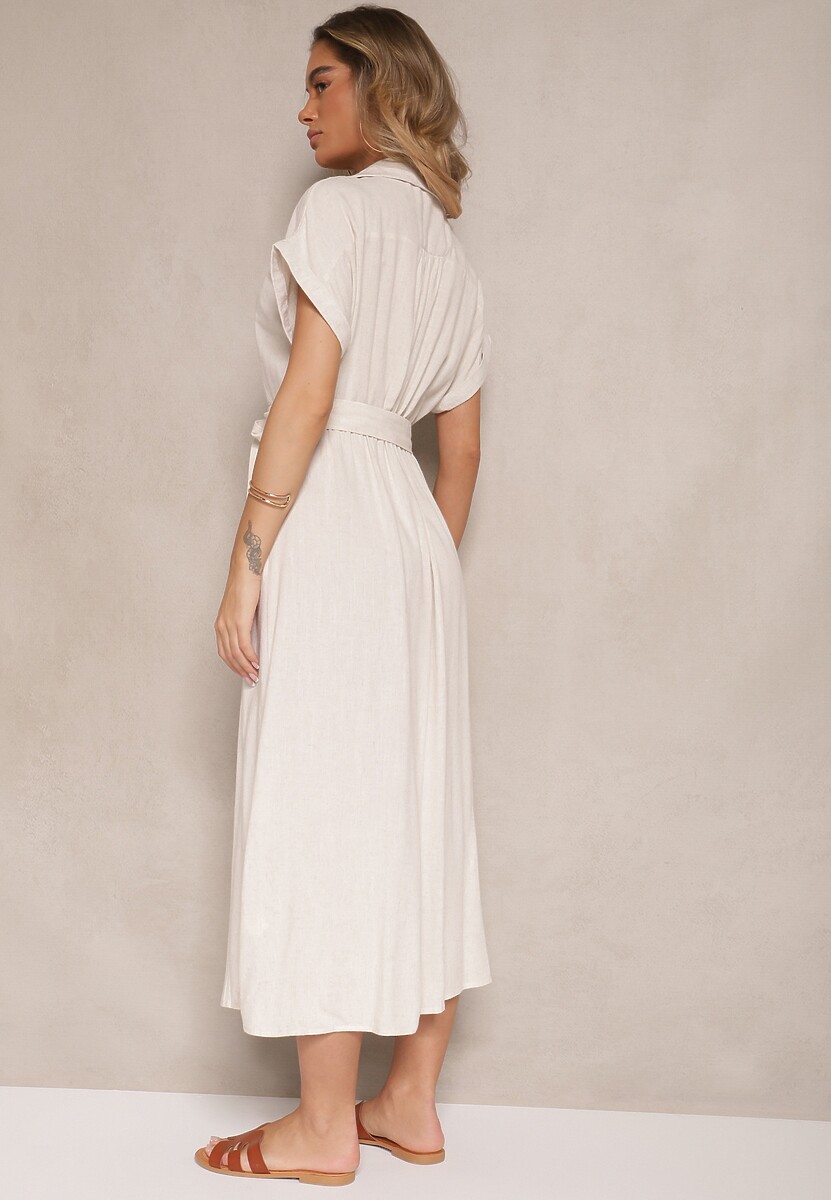 Rochie Elannoria Bej deschis 3