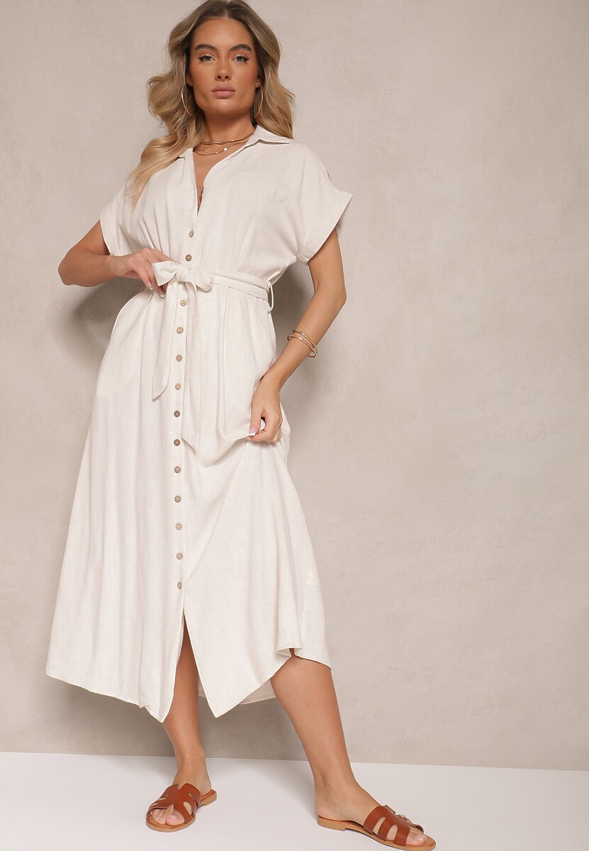 Rochie Elannoria Bej deschis 1
