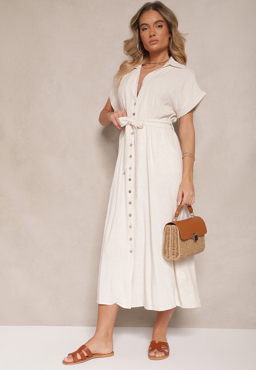 Rochie Elannoria Bej deschis 2