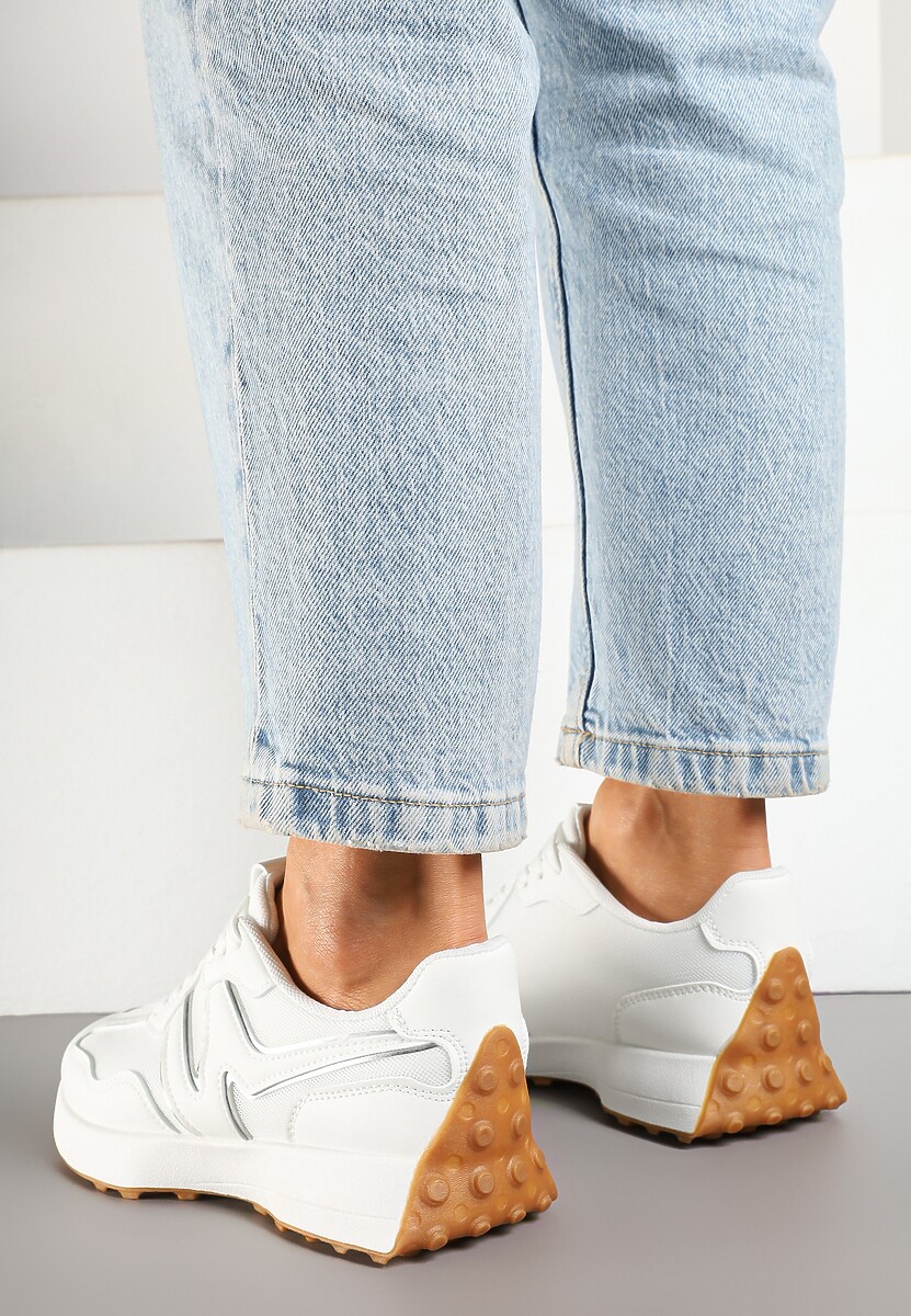 Białe Sneakersy Ozdobione Geometrycznym Motywem Zdivena 3