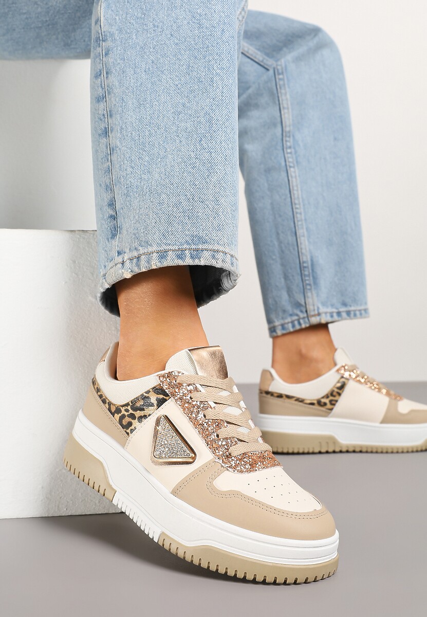 Sneakers Tillidara Bej închis 2
