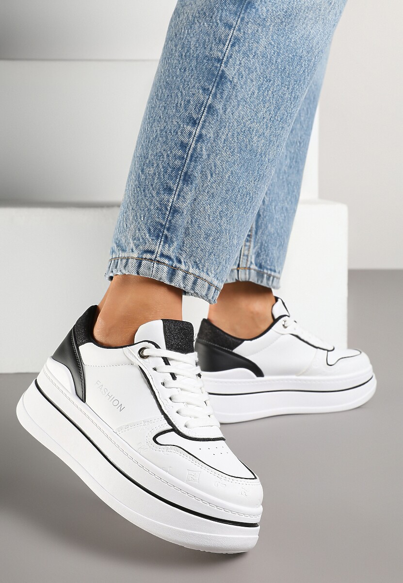 Sneakers Udivoria Alb cu negru 2