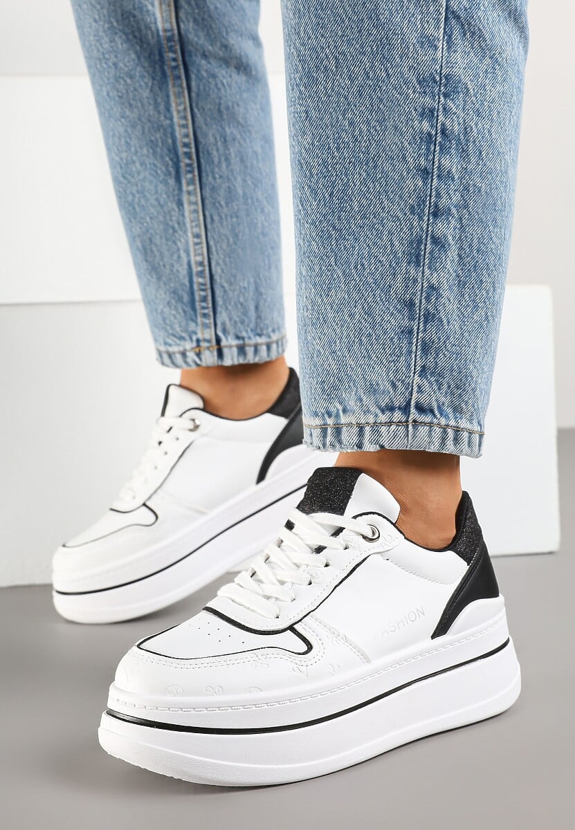 Sneakers Udivoria Alb cu negru 3
