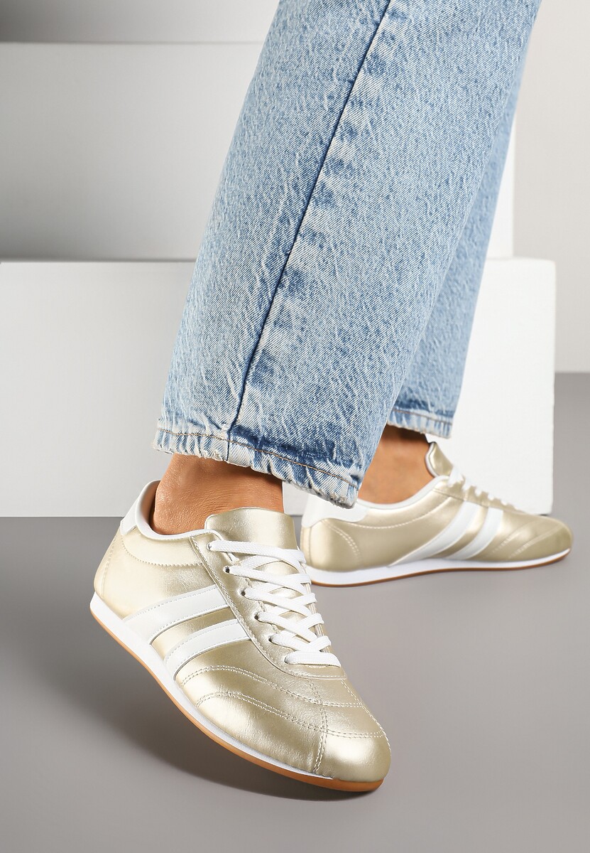 Sneakers Liantina Auriu cu alb 1
