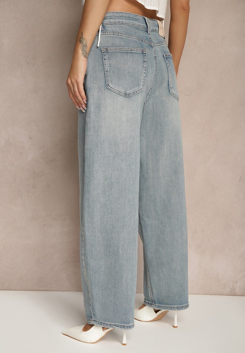 Niebieskie Jeansy Slouchy High Waist Halriva 3