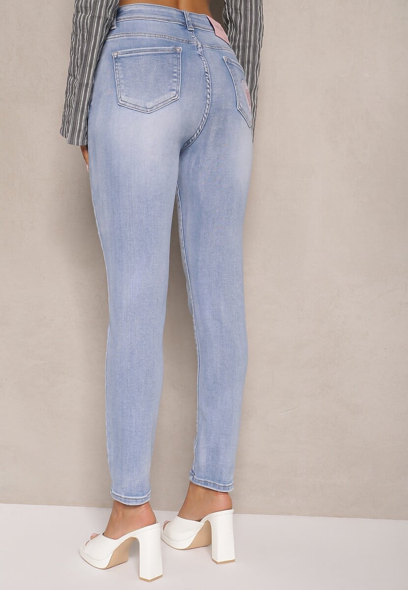 Niebieskie Jeansy z Bawełną Typu Skinny Jorivaes 3