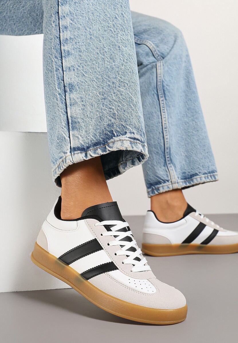 Sneakers Ivelfia Alb cu negru 1