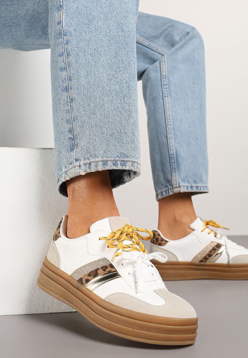 Sneakers Nasalle Alb cu maro 1